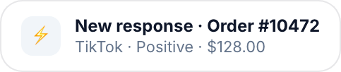 New response notification