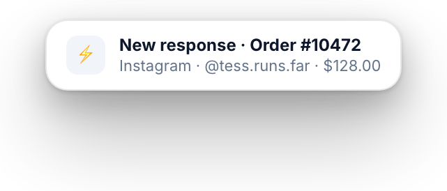 New response notification