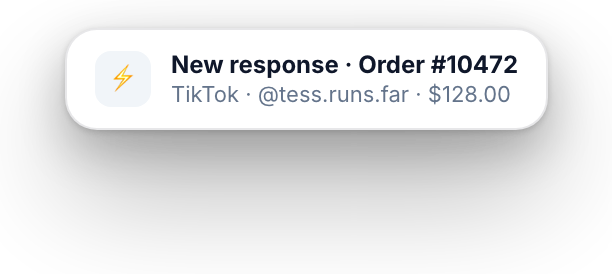 New response notification