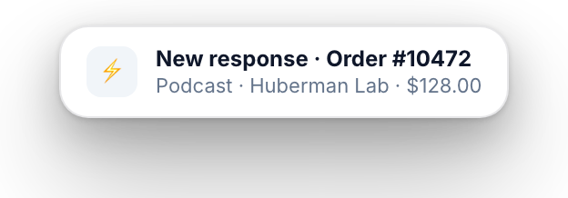 New response notification