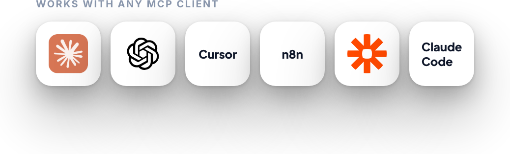Works with any MCP client