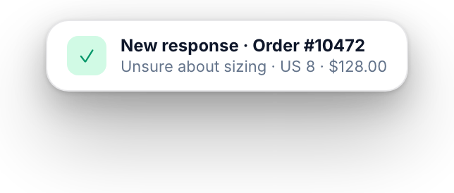 New response notification