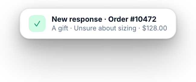 New response notification