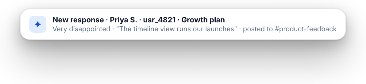 New response from a Growth plan user