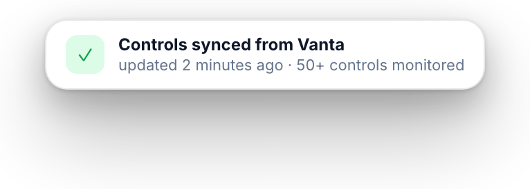 Controls synced from Vanta